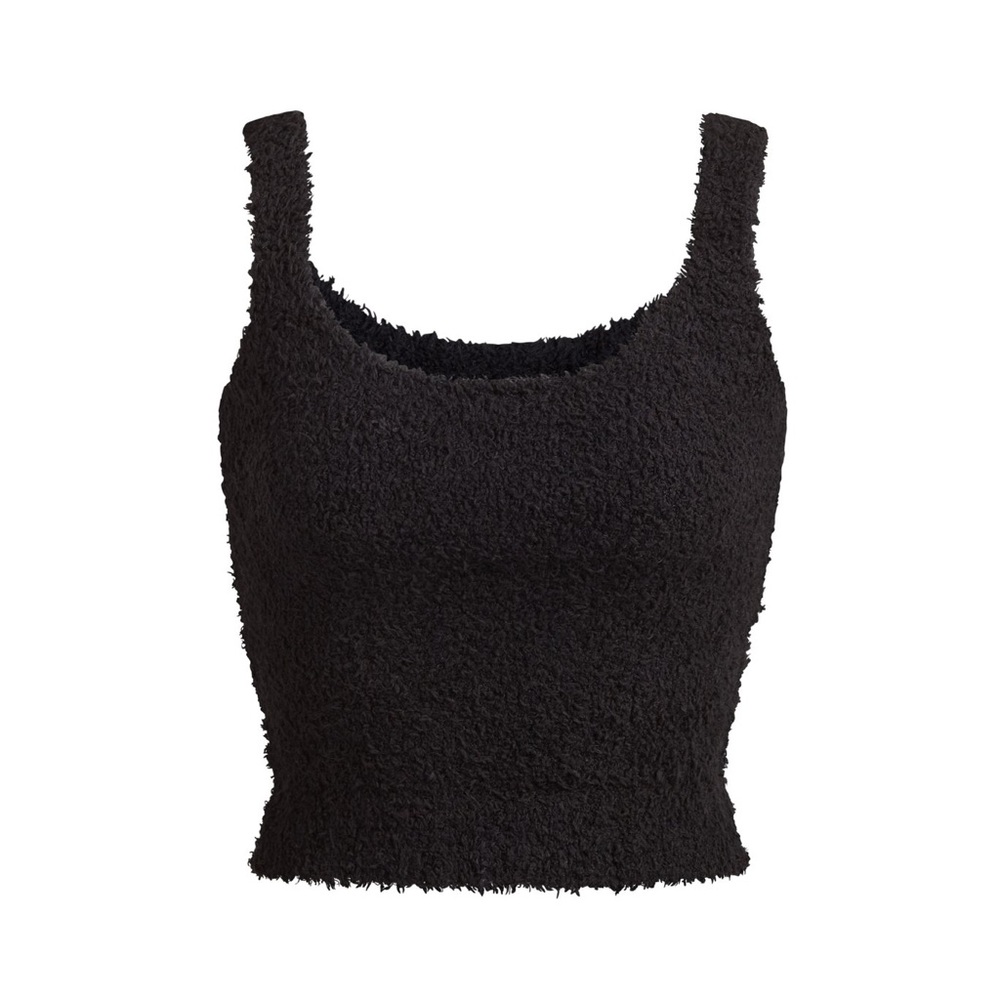 SKIMS cozy knit tank in Onyx S/M